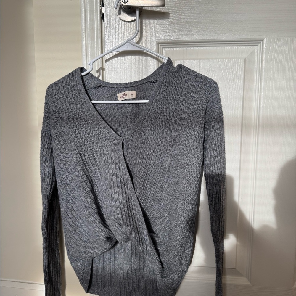 Vintage Gray Hollister Ribbed Sweater